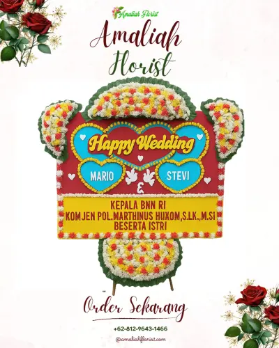 Karangan Papan Bunga Pernikahan di Kebonbaru